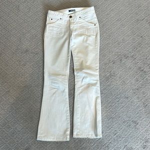 Hudson Size 27 Low Rise Boot Cut Flair Jeans White